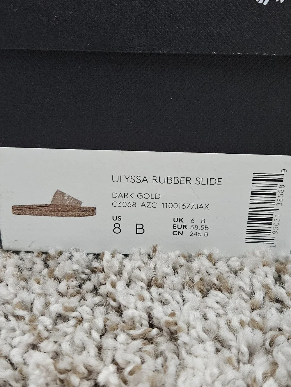 COACH Ulyssa Rubber Slide Jelly Sandals Dark Gold